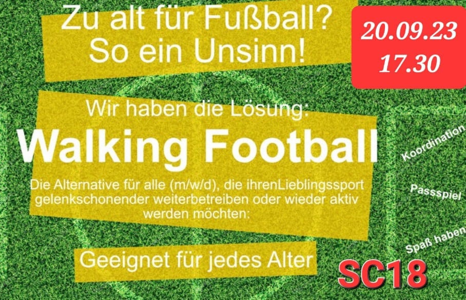 Read more about the article Walking- Fottball neu im Angebot des SC 18