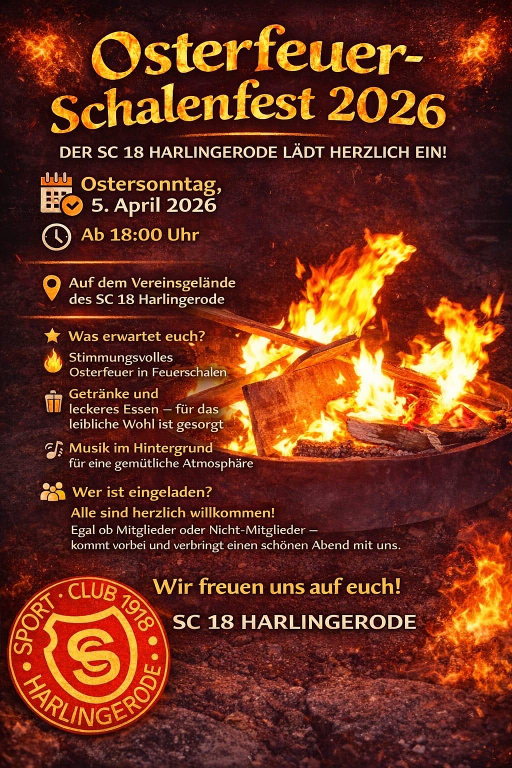 Read more about the article Osterfeuer in Harlingerode auf der Sportanlage